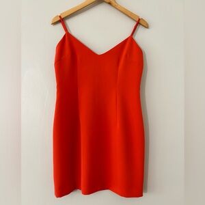 MILLY Red-Orange Mini Dress